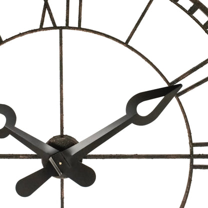 Distressed Iron Wall Clock by Zentique in distressed iron. Made from iron in a cottage & farmhouse style.