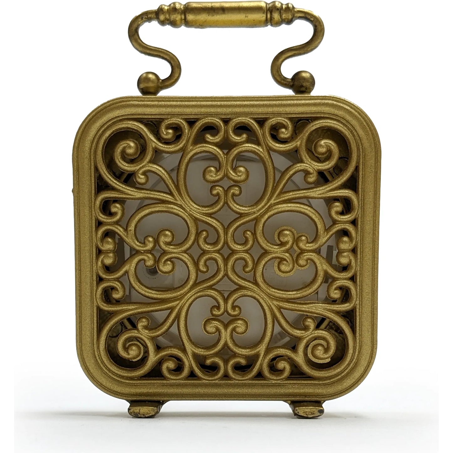 004 SI-2448854 | Additional Silo | Gold Table Clock by Zentique in distressed gold. Made from iron in a traditional style.