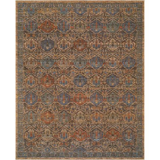 Pacific PCF-2307 Rug by Livabliss in umber, slate blue, rust, olive, sandstone. Made from polyester in a unique style.