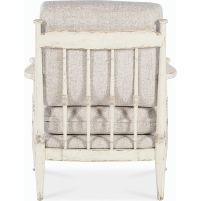 Prairie Upholstered Chair by Hooker Furniture in beige. Made from oak veneers and fabric in a modern style.