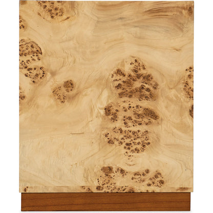 Auberon Burl Side Table by Hooker Furniture in light natural burl. Made from unique in a unique style.