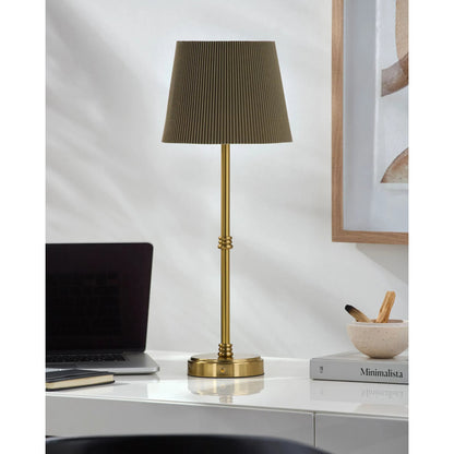 Parcey Buffet Table Lamp (Set of 2) by Livabliss. Made from iron, polyester in a modern style.