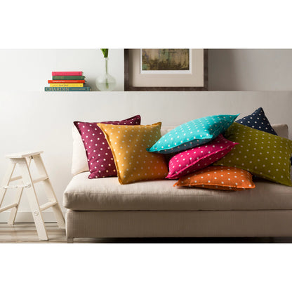 Polka Dot Pillow - 13258 by Surya. Made from 100% linen in a modern style.