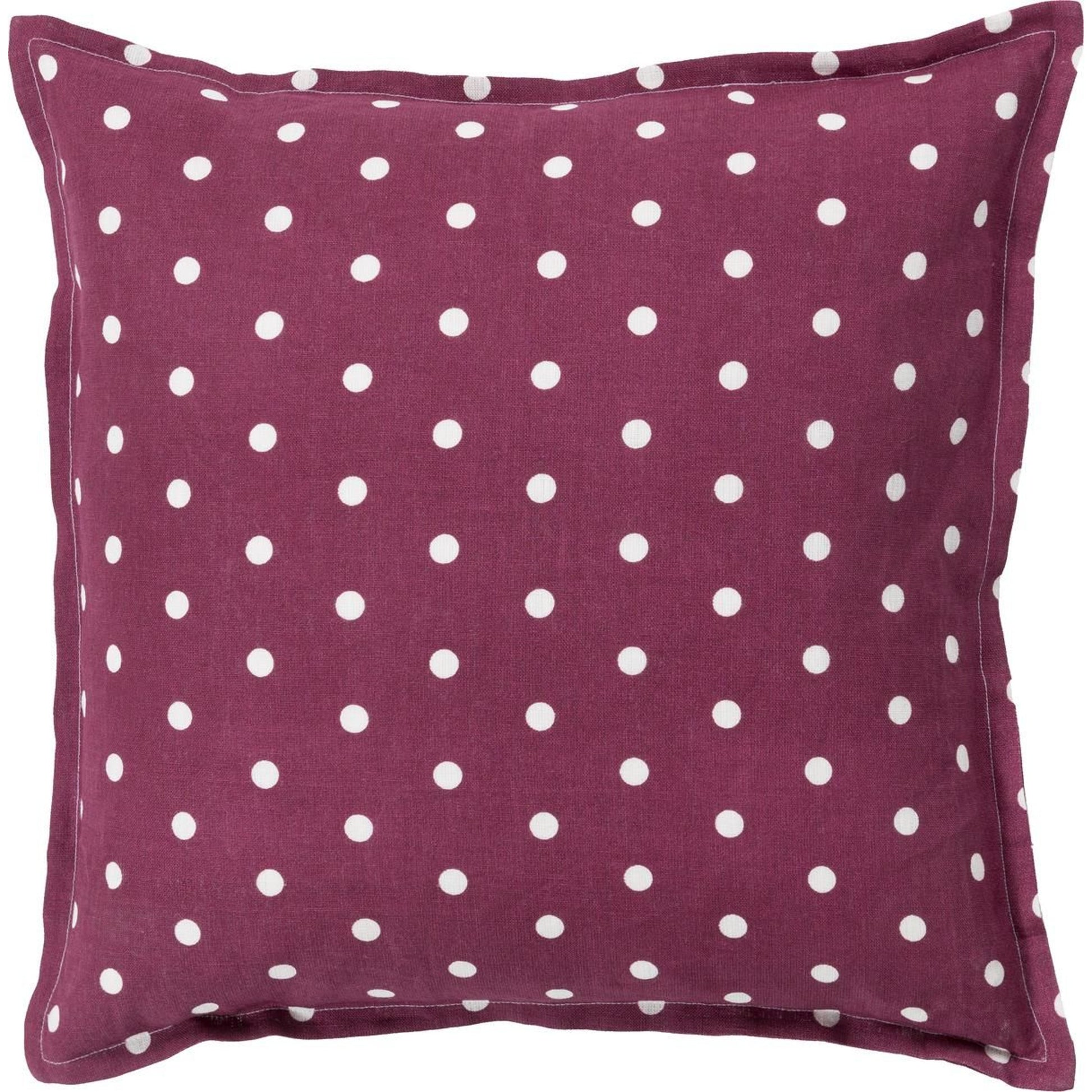 Polka Dot Pillow - 13258 by Surya. Made from 100% linen in a modern style.