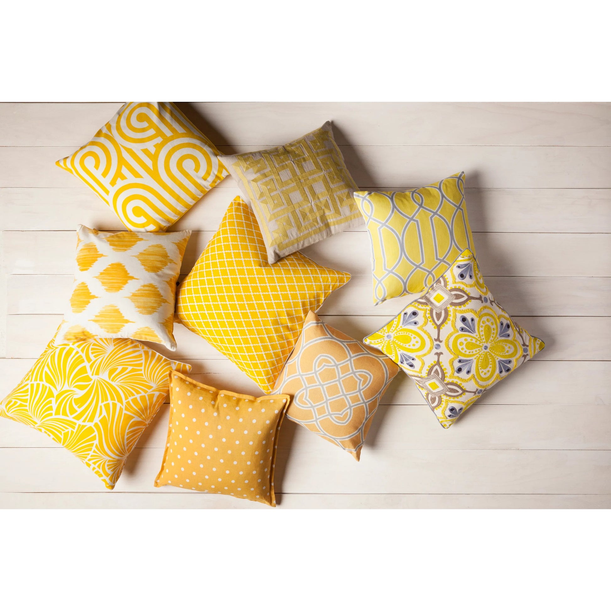 Polka Dot Pillow - 13258 by Surya. Made from 100% linen in a modern style.