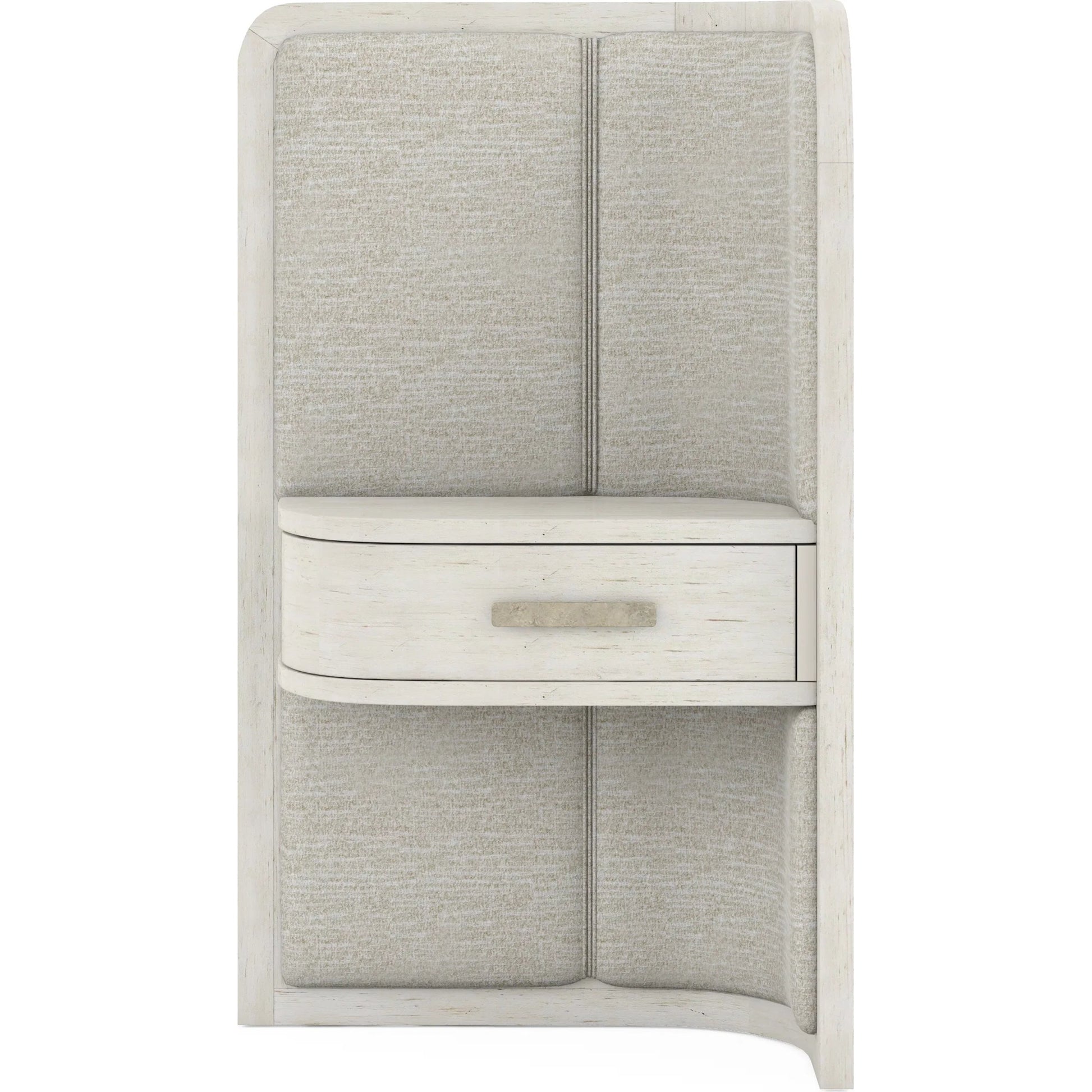 Ashlar Wall Panel Nightstand Set by A.R.T. Furniture in bisque. Made from parawood solids, birch veneers, foam, fabric, metal in a transitional style.