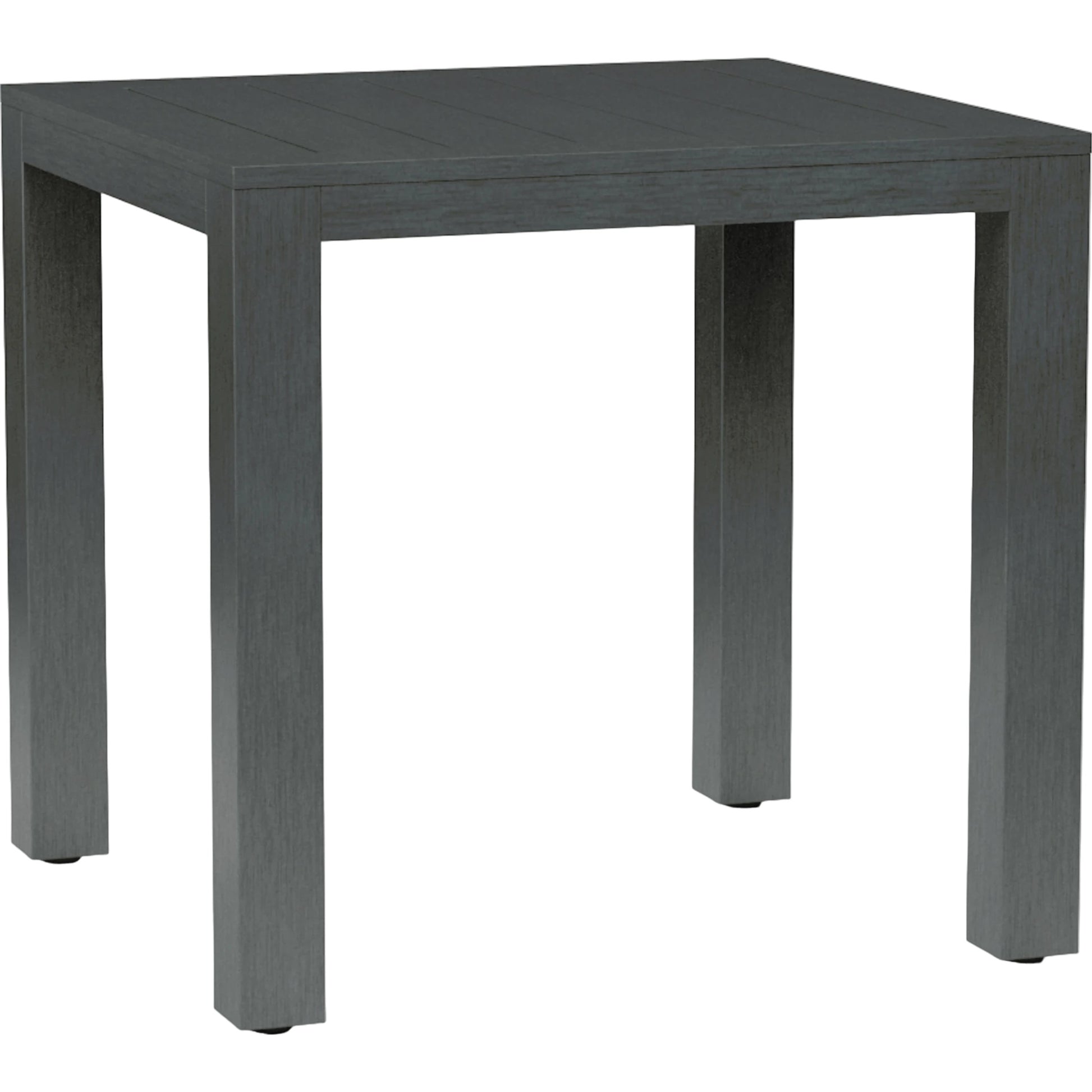Redondo Outdoor 40" Pub Table by Sunset West in slate. Made from aluminum in a modern style.