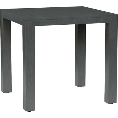 Redondo Outdoor 40" Pub Table by Sunset West in slate. Made from aluminum in a modern style.