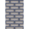 Navy, Ice Blue, Gray, Oatmeal / 2' x 3'