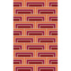 Red, Peach, Light Beige, Burgandy / 2' x 3'