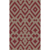 Taupe, Burgandy / 2' x 3'