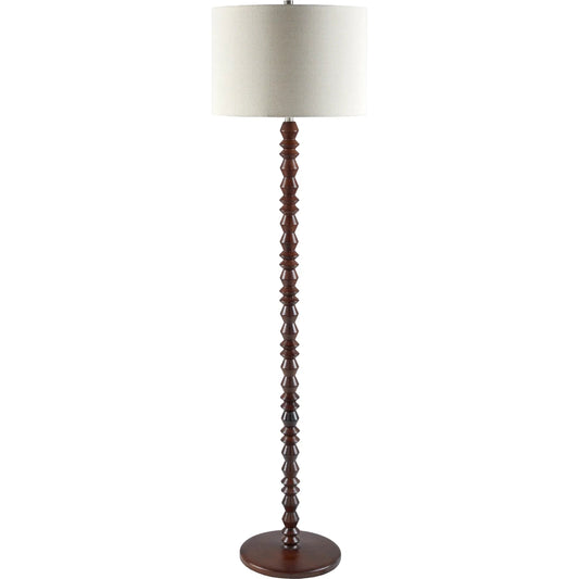 Padauk Accent Floor Lamp by Livabliss in paintedpaintedplated. Made from wood veneer, linen, polystyrene in a unique style.