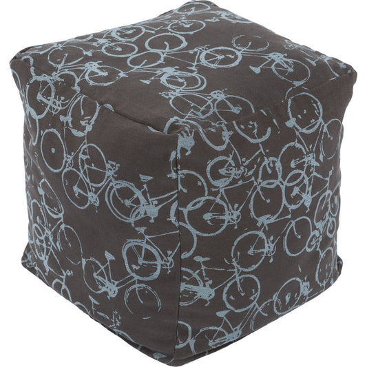 Peddle Power by Surya in black, sky blue. Made from polyester in a modern style.