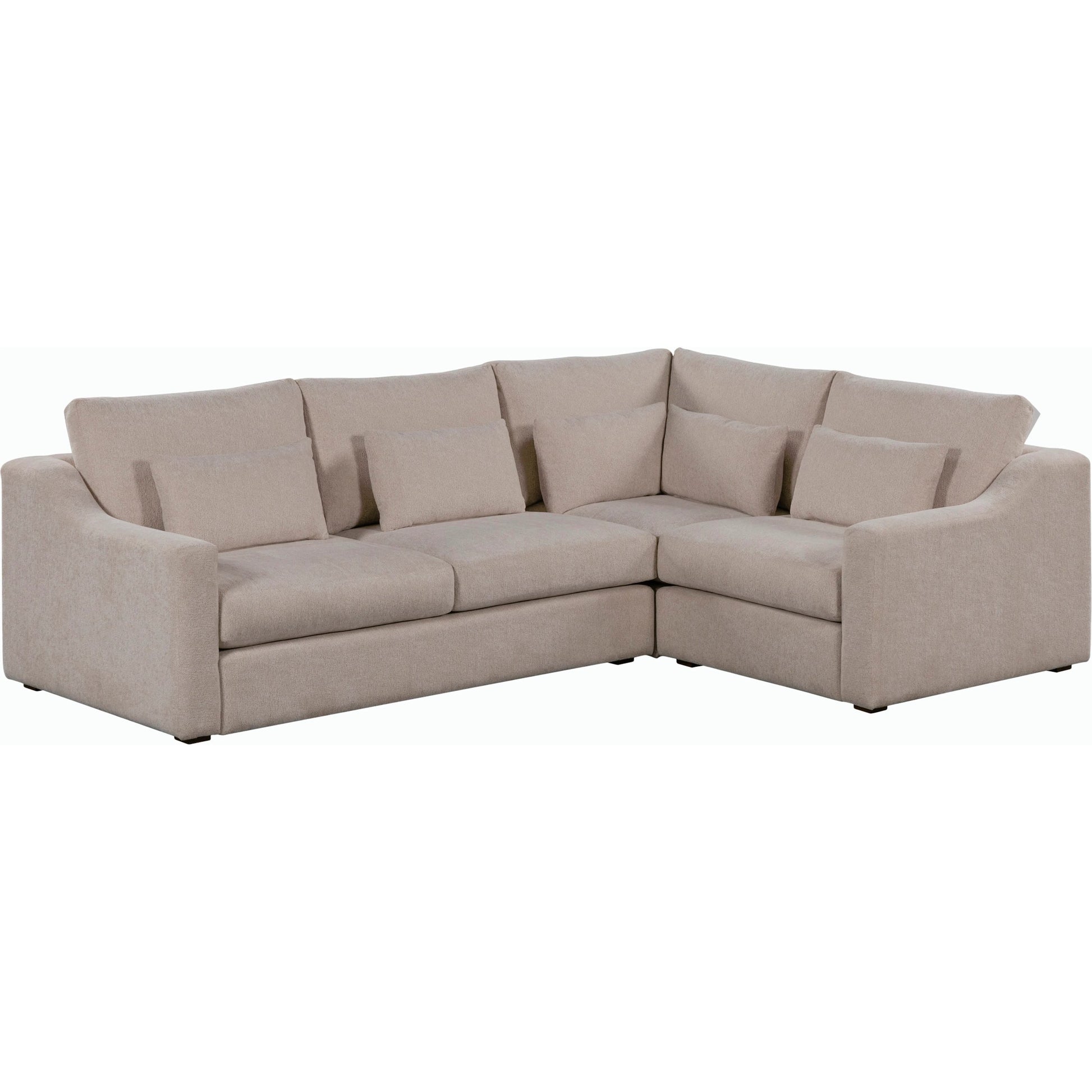Pedersen Sofa - 539406 by Surya in brown and stained. Made from polyester, poplar, plywood, rubber wood, polyurethane foam, duck feathers in a modern style.