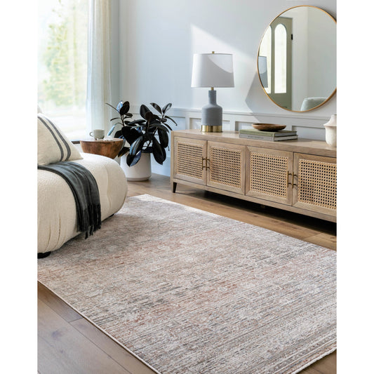 Presidential Rug - 524807 by Livabliss in rust, ivory, slate, sandstone, charcoal. Made from polyester in a unique style.