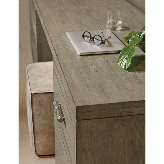 Linville Falls Desk - 72" Top-2 Small Files by Hooker Furniture in mink. Made from oak veneers in a modern style.