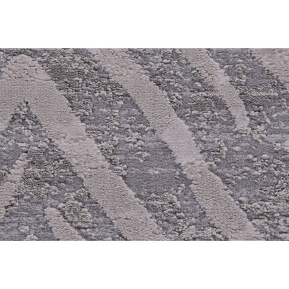Waldor Herringbone Rug - 3968F by Feizy in gray. Made from polypropylene, polyester in a unique style.