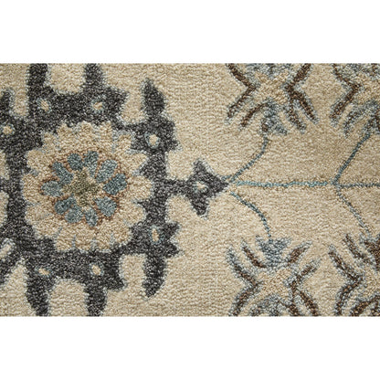 Springfield Transitional & Botanical SPF8A48F Rug by Feizy in ivory, tan, gray. Made from wool in a unique style.