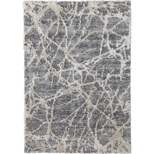 Mynka Transitional Rug - 39IDF by Feizy in gray, ivory. Made from polyester in a unique style.