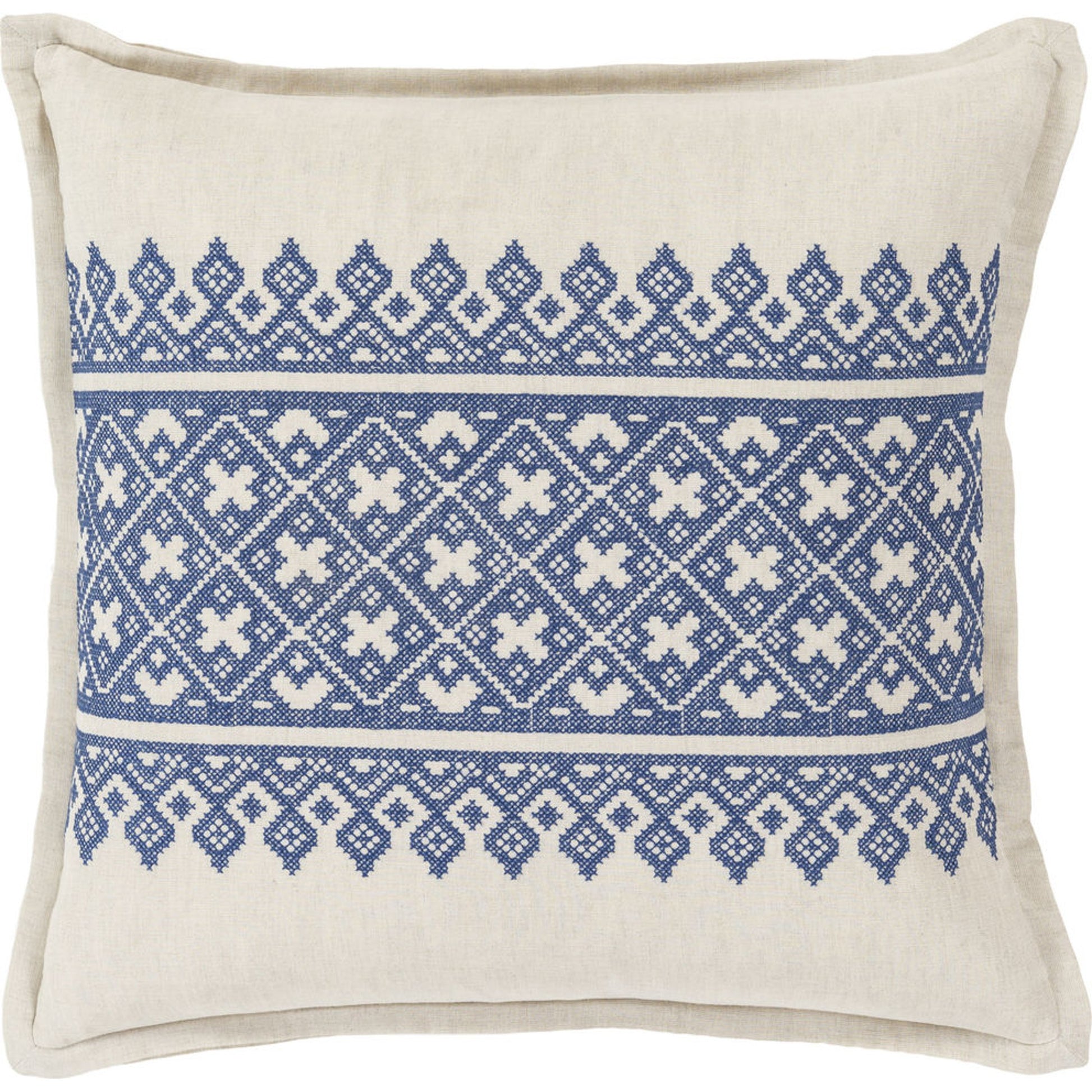 Pentas Pillow - 13841 by Surya. Made from 55% linen, 45% cotton in a cottage & farmhouse style.