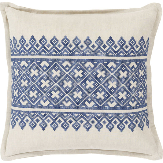 Pentas Pillow - 13841 by Surya. Made from 55% linen, 45% cotton in a cottage & farmhouse style.