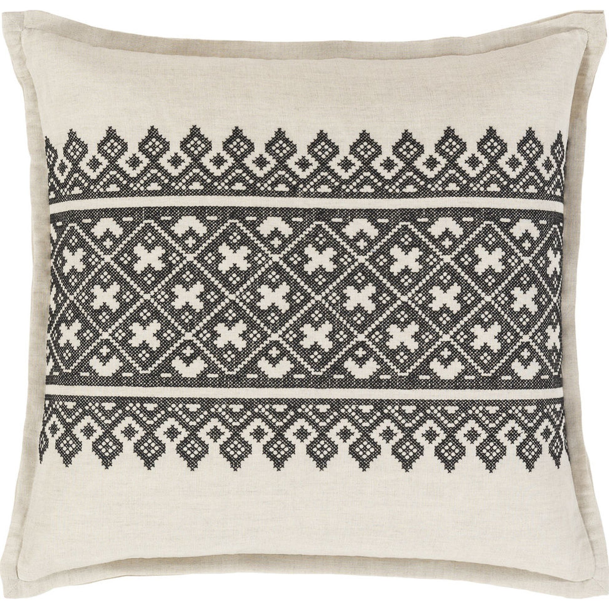 Pentas Pillow - 13841 by Surya. Made from 55% linen, 45% cotton in a cottage & farmhouse style.