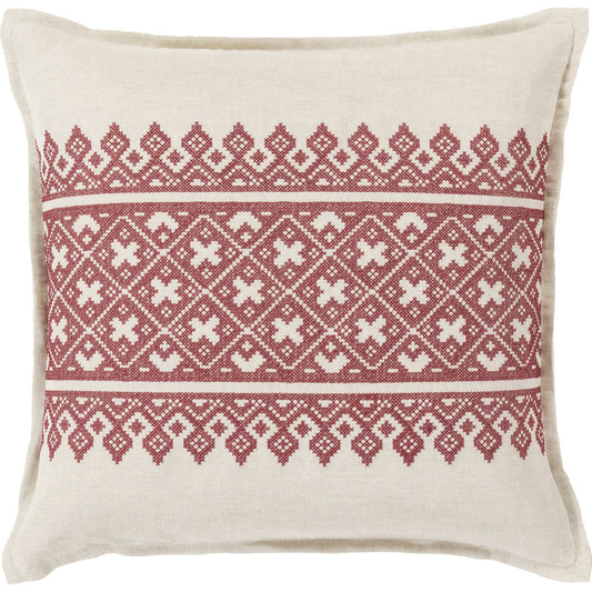 Pentas Pillow - 13841 by Surya. Made from 55% linen, 45% cotton in a cottage & farmhouse style.