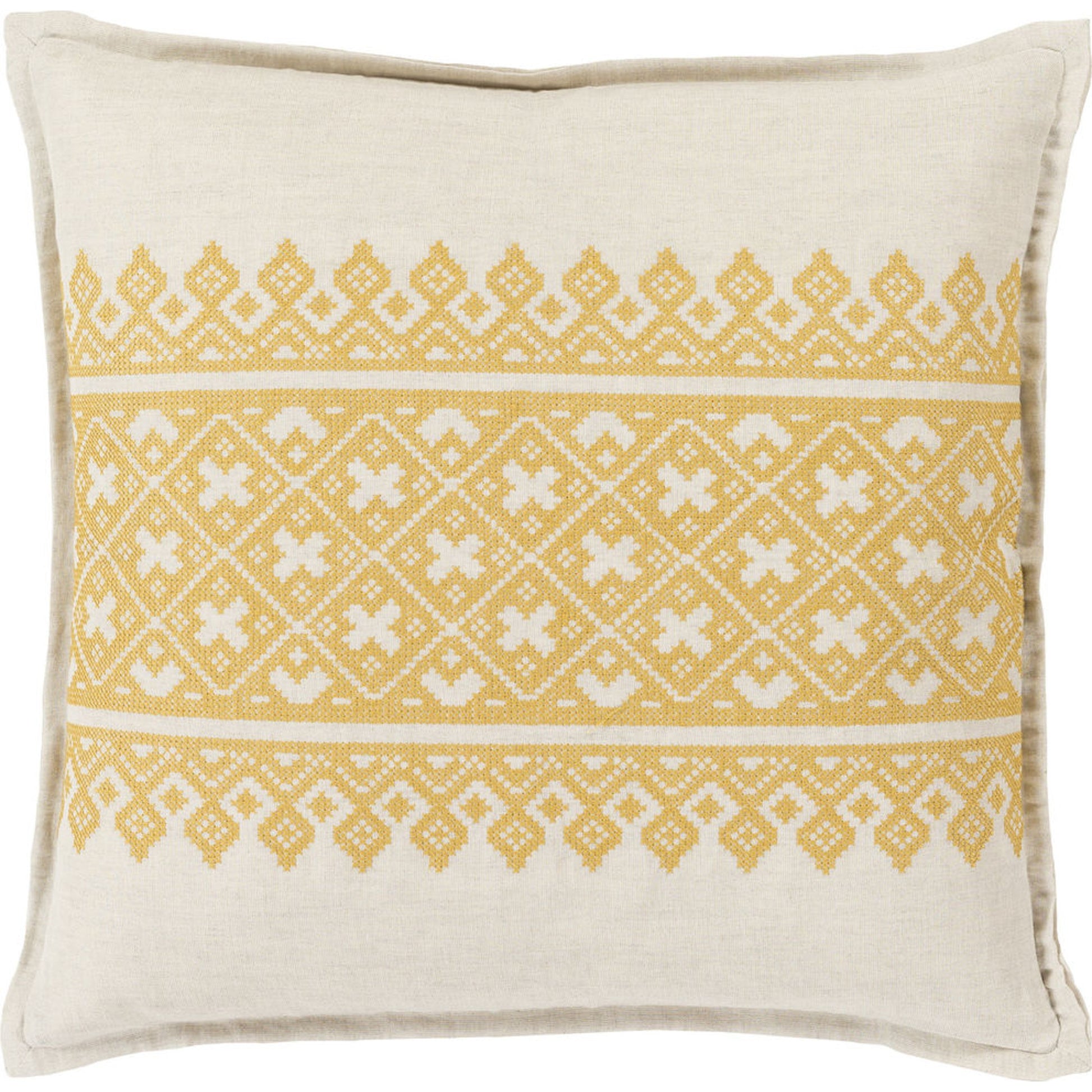 Pentas Pillow - 13841 by Surya. Made from 55% linen, 45% cotton in a cottage & farmhouse style.