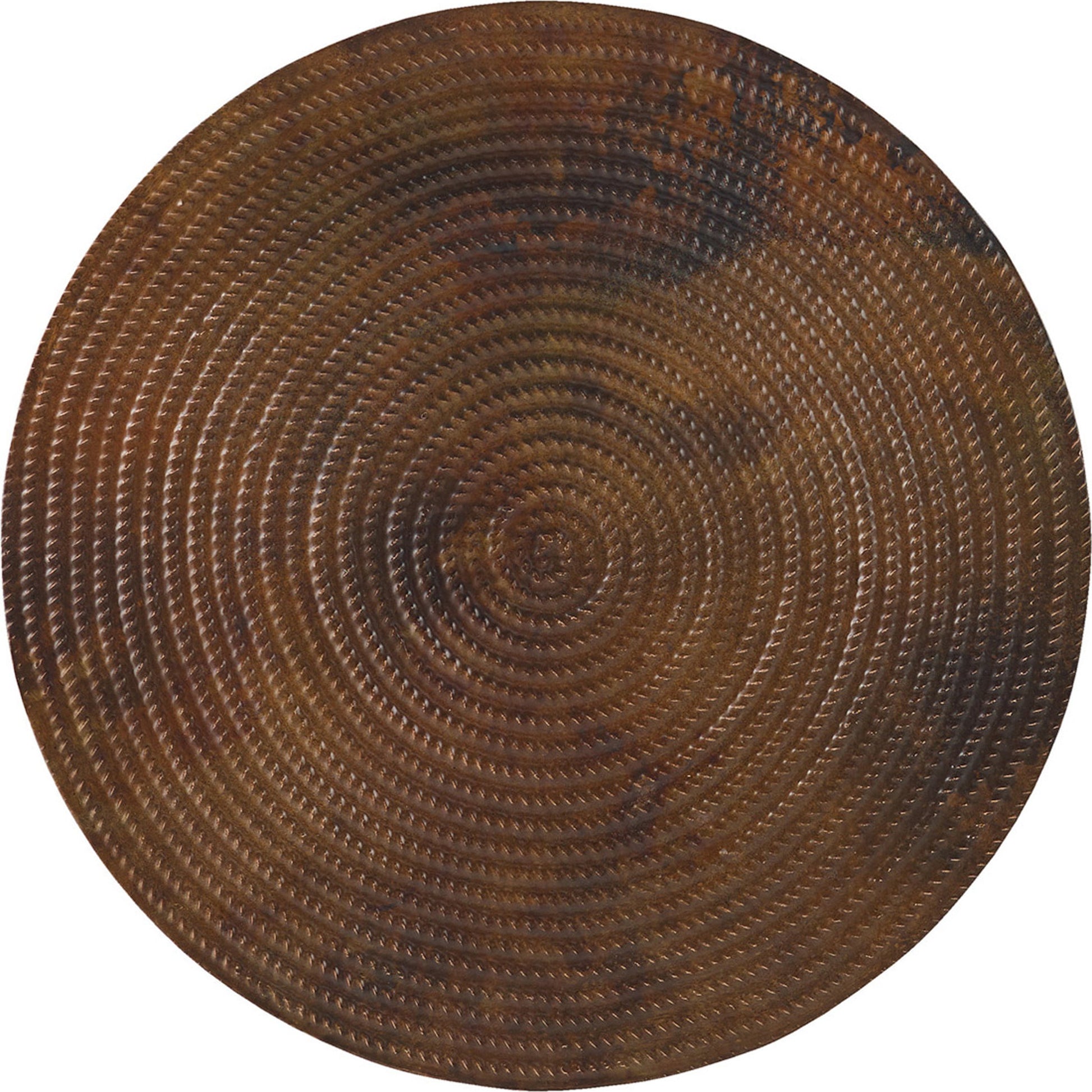 Parkcrest Martini Table by Hooker Furniture in aged copper. Made from aged copper tops, metal bases in a modern style.