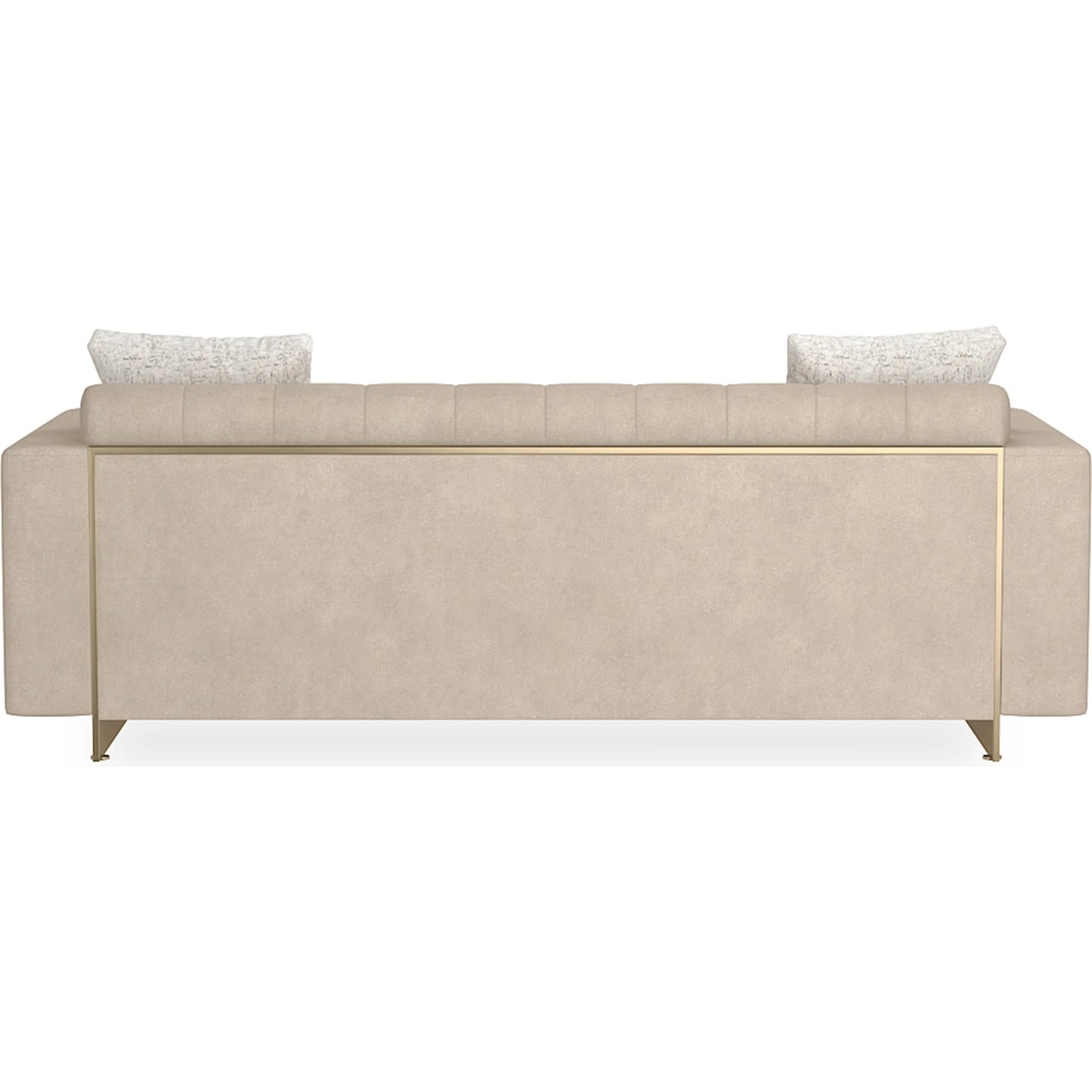 004 SI-2250445 | Additional Silo | Well Balanced 84" Sofa by Caracole in moonstone and whisper of gold. Made from metal in a transitional style.