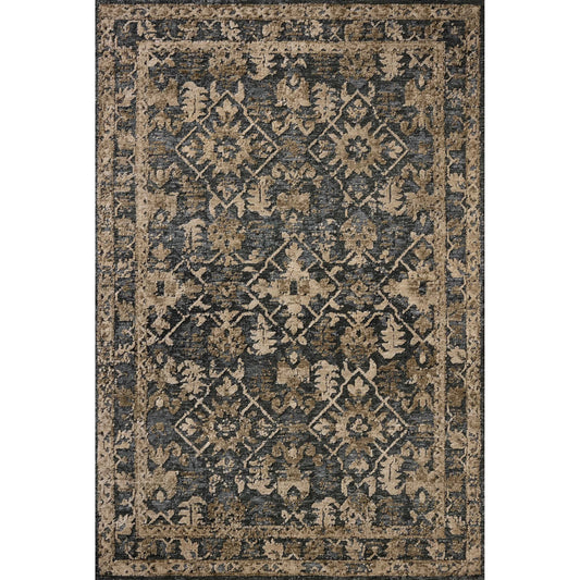 Percival PCV-05 Rug by Loloi in denim, granite. Made from 100% polyester in a unique style.