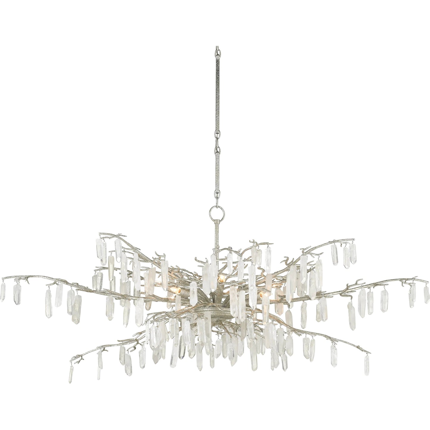 006 SR-823577 | Additional Silo | Forest Dawn Chandelier by Currey and Company. Made from wrought iron, crystal in a eclectic & global style.