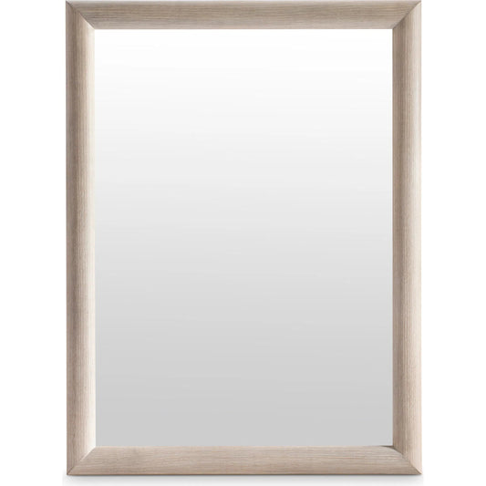 Lucerne Mirror by Bernhardt in natural. Made from wood, glass in a unique style.