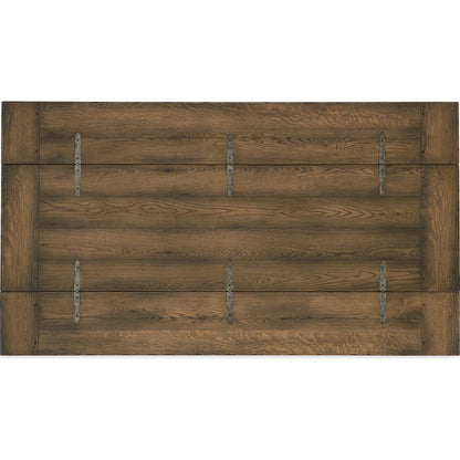 Bluewind Flip-Top Console Table by Hooker Furniture in saddle brown. Made from white oak veneers in a traditional style.