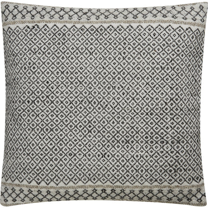 Peykan PEY03 Pillow by Jaipur Living in ivory, dark gray. Made from 90% viscose, 10% wool in a eclectic & global style.