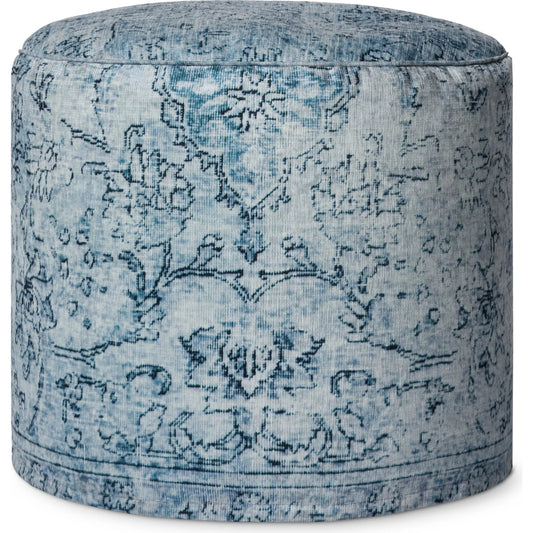 LPF559 Pouf by Loloi in slate. Made from 100% polyester in a traditional style.