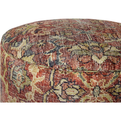 LPFLAY2 Pouf by Loloi in spice. Made from 100% polyester in a traditional style.