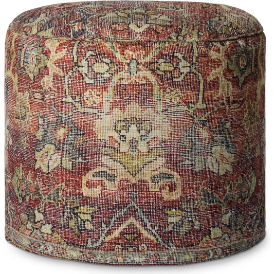LPFLAY2 Pouf by Loloi in spice. Made from 100% polyester in a traditional style.
