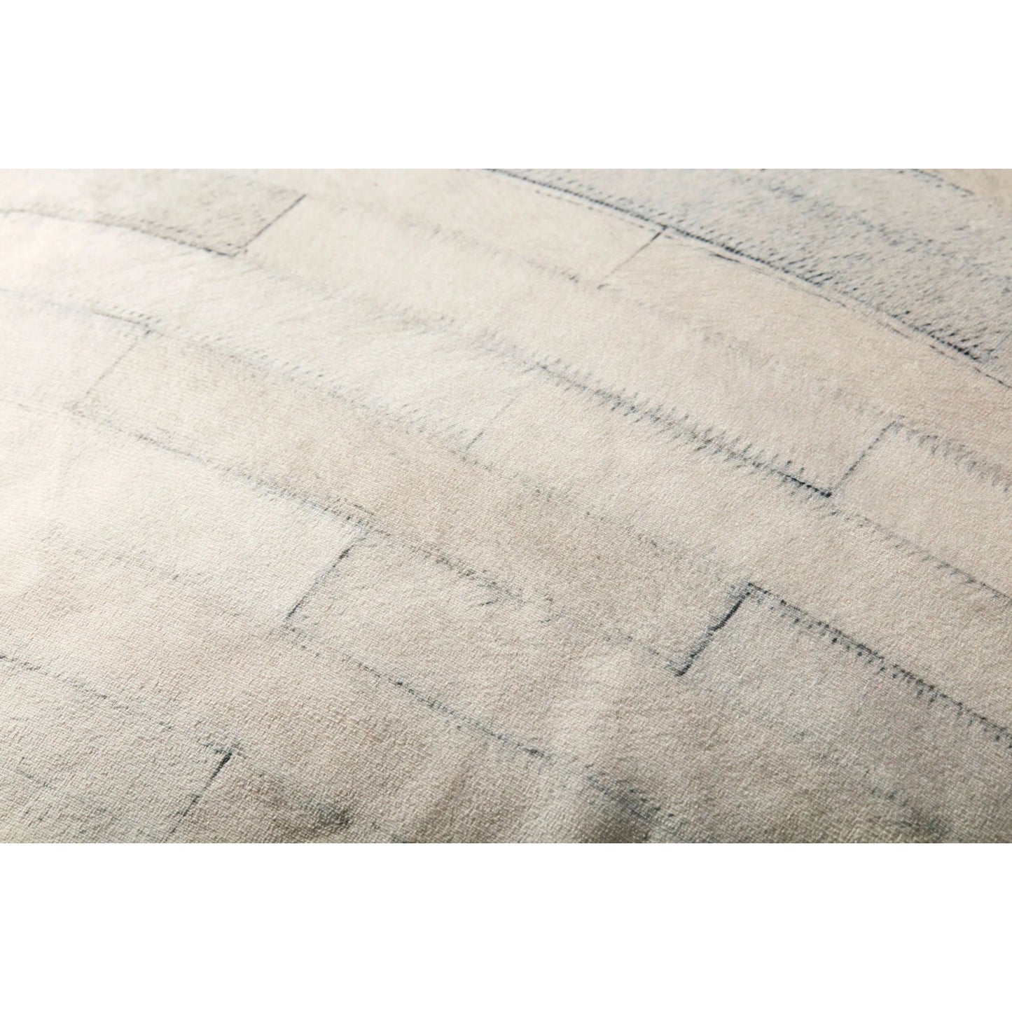 003 SI-2455463 | Closeup | PF0002 Pouf by Loloi in ivory, grey. Made from 100% polyester in a cottage & farmhouse style.