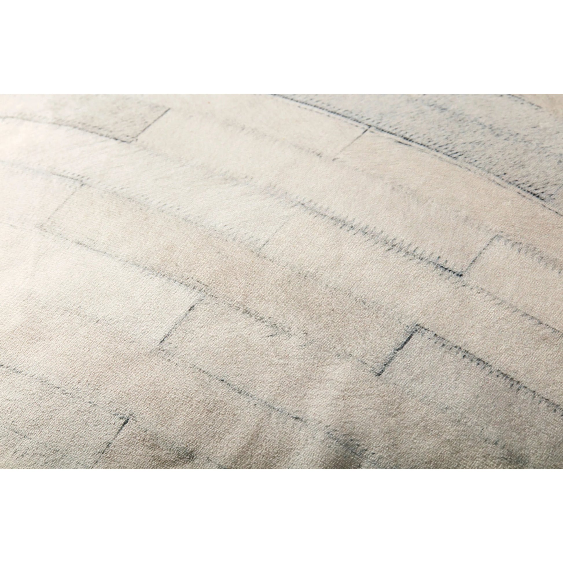 PF0002 Pouf by Loloi in ivory, grey. Made from 100% polyester in a cottage & farmhouse style.