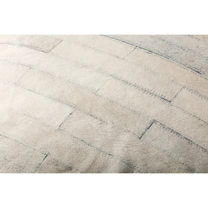 PF0002 Pouf by Loloi in ivory, grey. Made from 100% polyester in a cottage & farmhouse style.