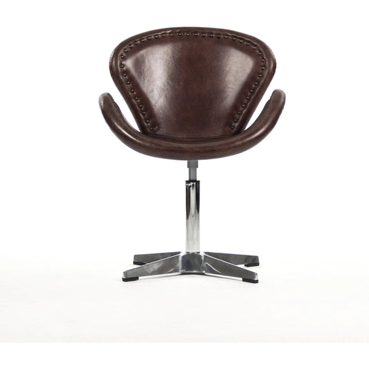 Tomas Chair by Zentique in leather and iron. Made from iron in a modern style.