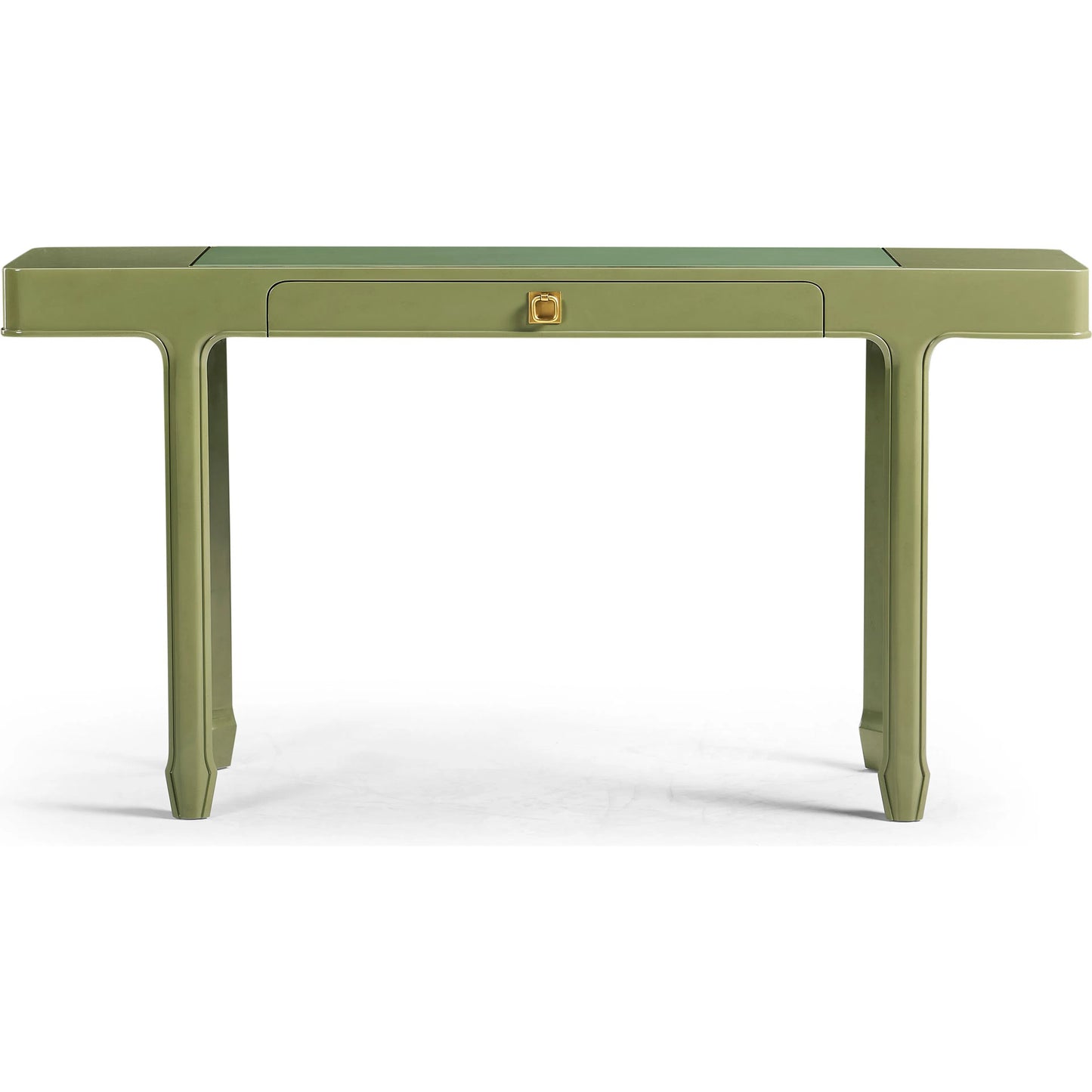 002 SI-2462606 | Additional Silo | Polly Avo Rectangular Console Table by Jonathan Charles in dor green lacquer. Made from beech in a eclectic & global style.