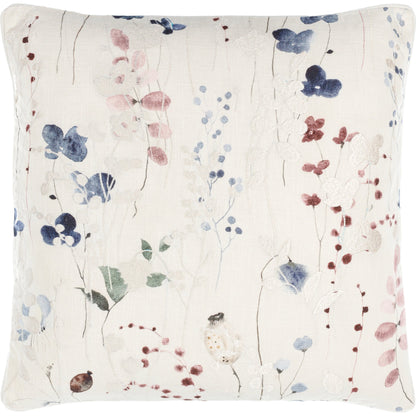 Painterly Florals Pillow - 498476 by Surya. Made from front: 100% cotton, back: 100% cotton in a cottage & farmhouse style.