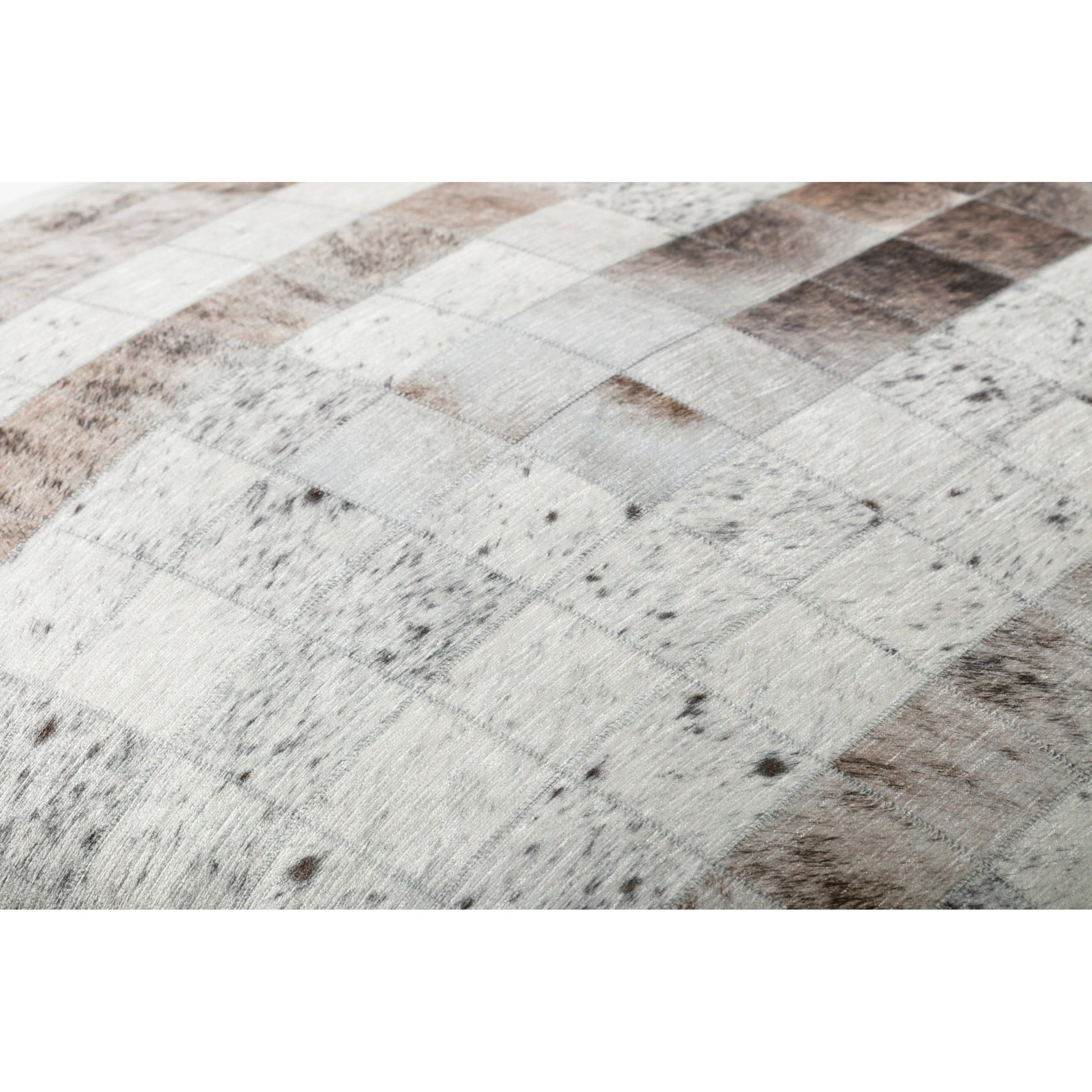 P0902 Pouf by Loloi in gray, multi. Made from 100% polyester in a rustic style.