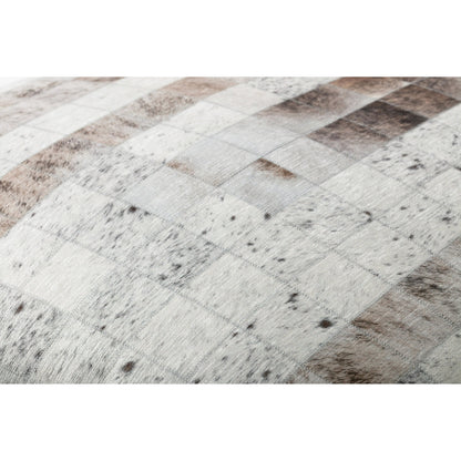 P0902 Pouf by Loloi in gray, multi. Made from 100% polyester in a rustic style.