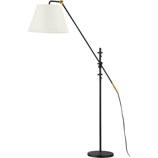 Navin Floor Lamp by Troy in patina brass. Made from steel in a modern style.
