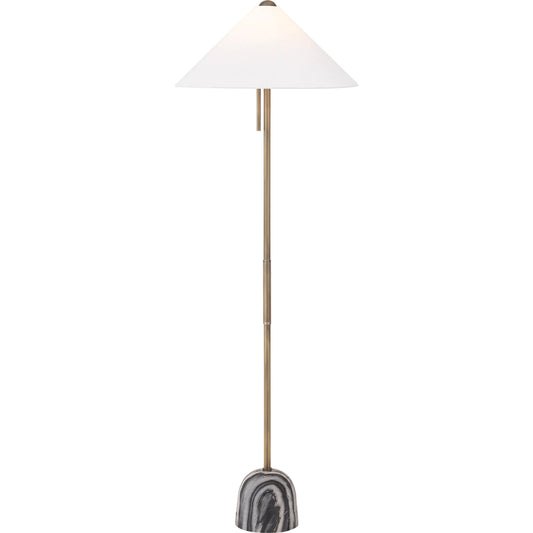 001 SI-2528078 | Primary Silo | Millbrae Floor Lamp by Troy in patina brass. Made from steel, honed black marble in a unique style.