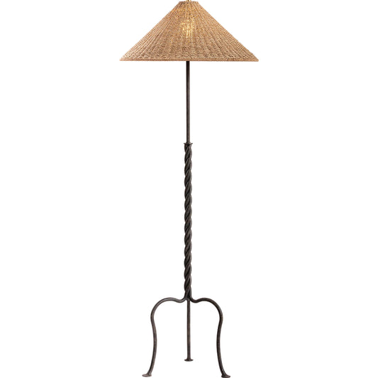 Francisco Floor Lamp by Troy in french iron. Made from iron in a unique style.