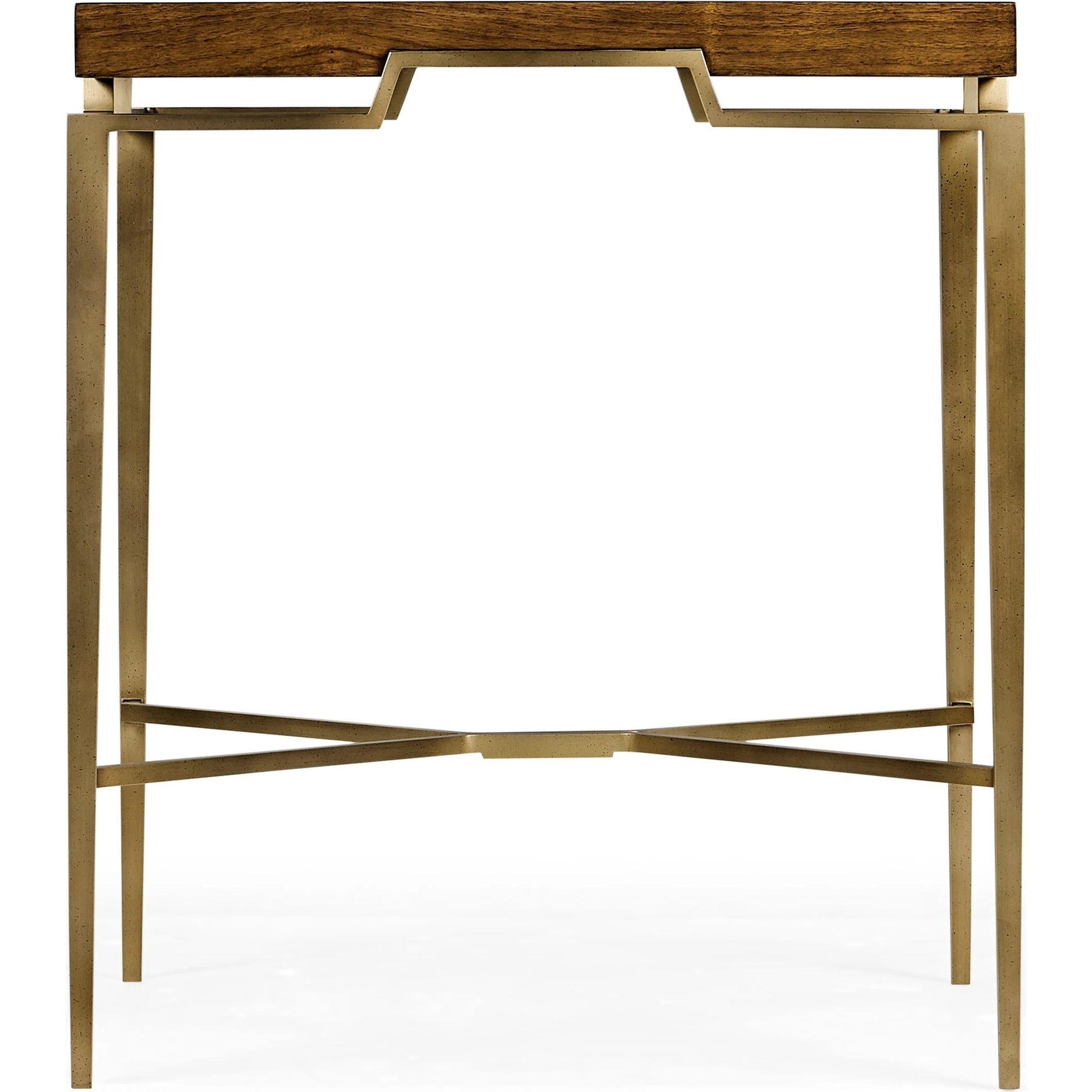 Toulouse Eggshell End Table by Jonathan Charles in plateado eggshell. Made from walnut quarter figured veneer in a modern style.